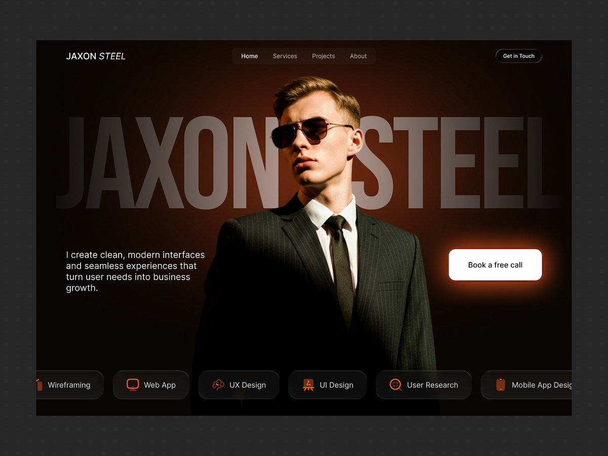 Product Designer Portfolio Website | Hero Section Image 5