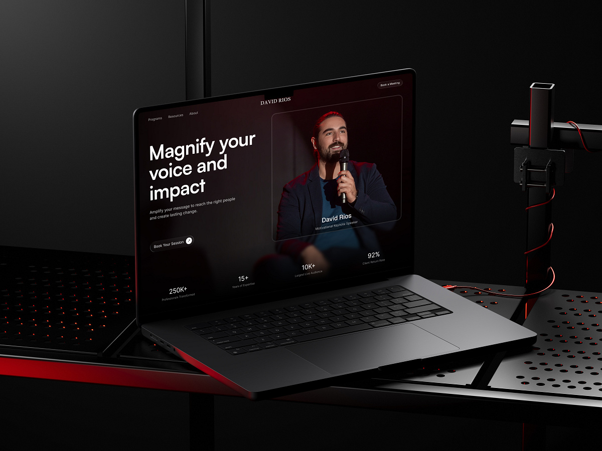 Motivational Speaker Website | Personal Website | Hero Section Image 2