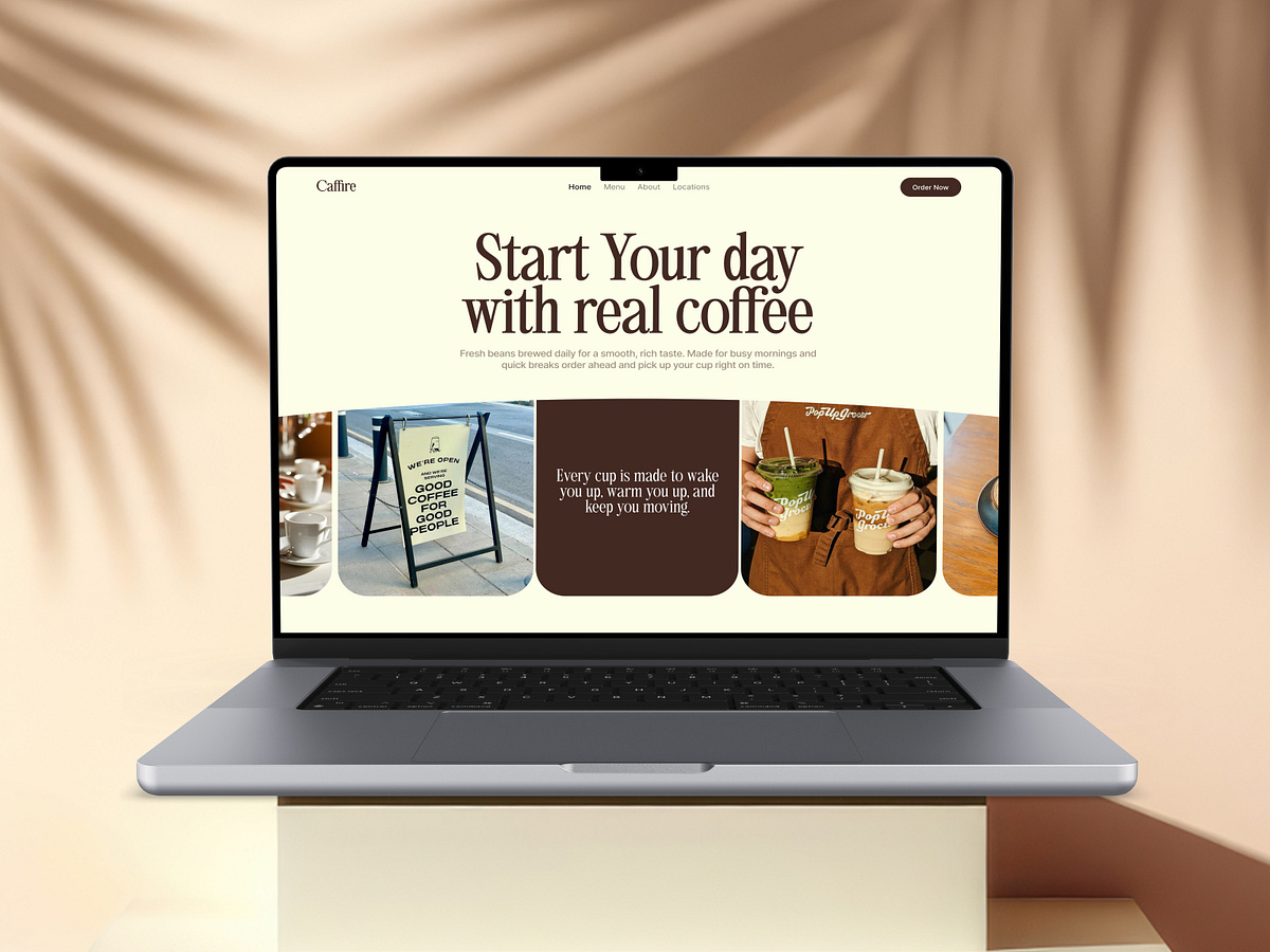 Modern Coffee Shop Website Hero Design | E-commerce Website
