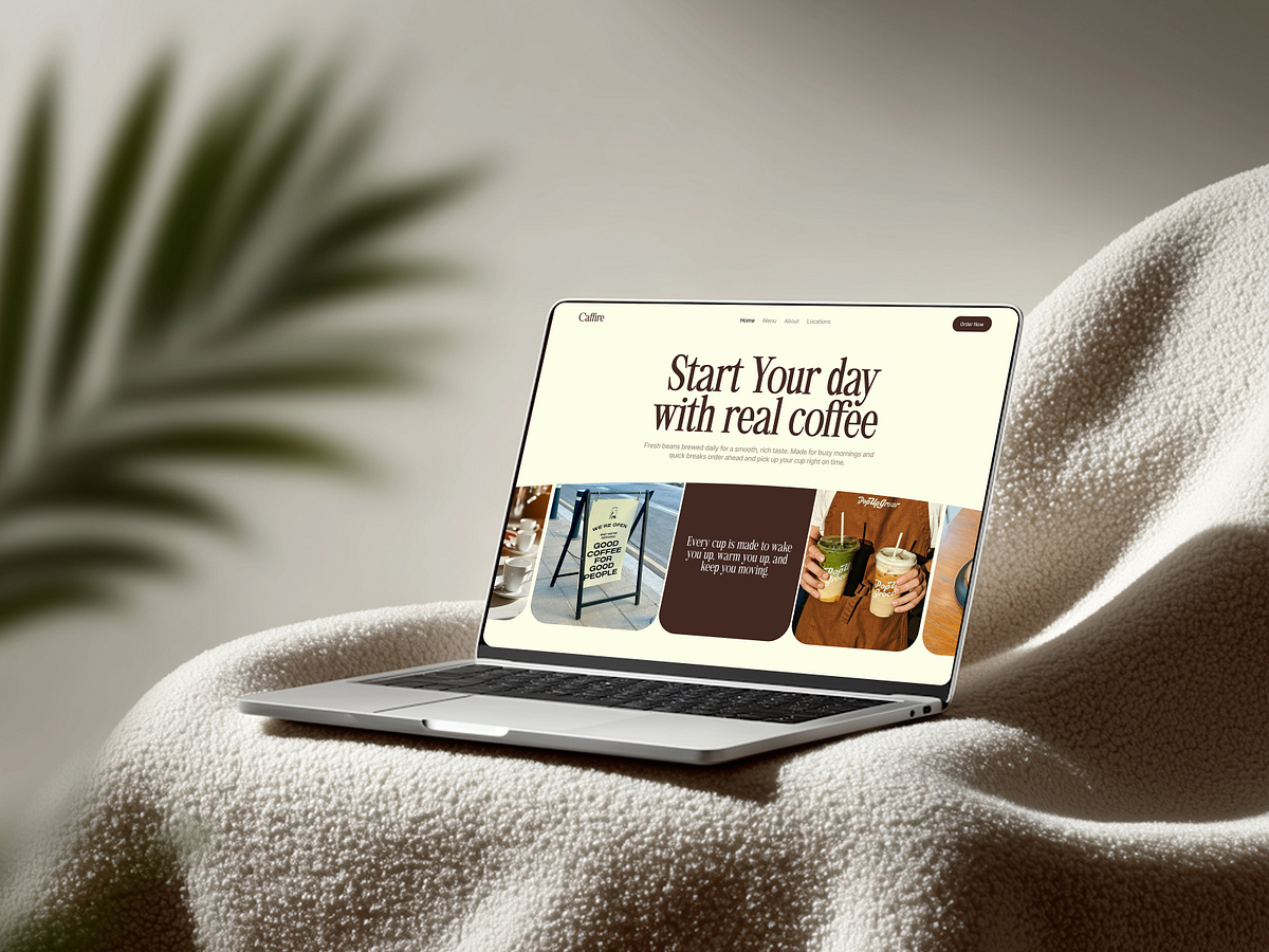 Modern Coffee Shop Website Hero Design | E-commerce Website Image 1