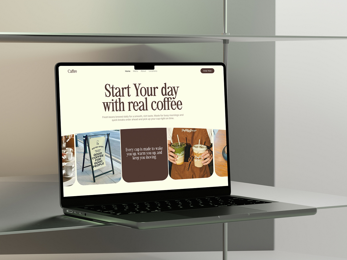 Modern Coffee Shop Website Hero Design | E-commerce Website Image 2