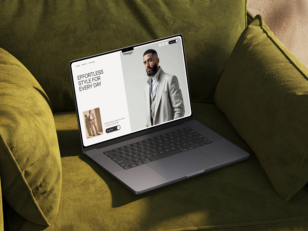 E-commerce Fashion Clothing Store Website | Header Design Image 1