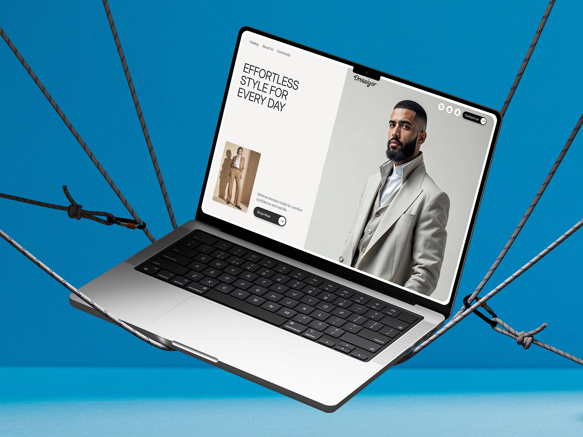 E-commerce Fashion Clothing Store Website | Header Design Image 3