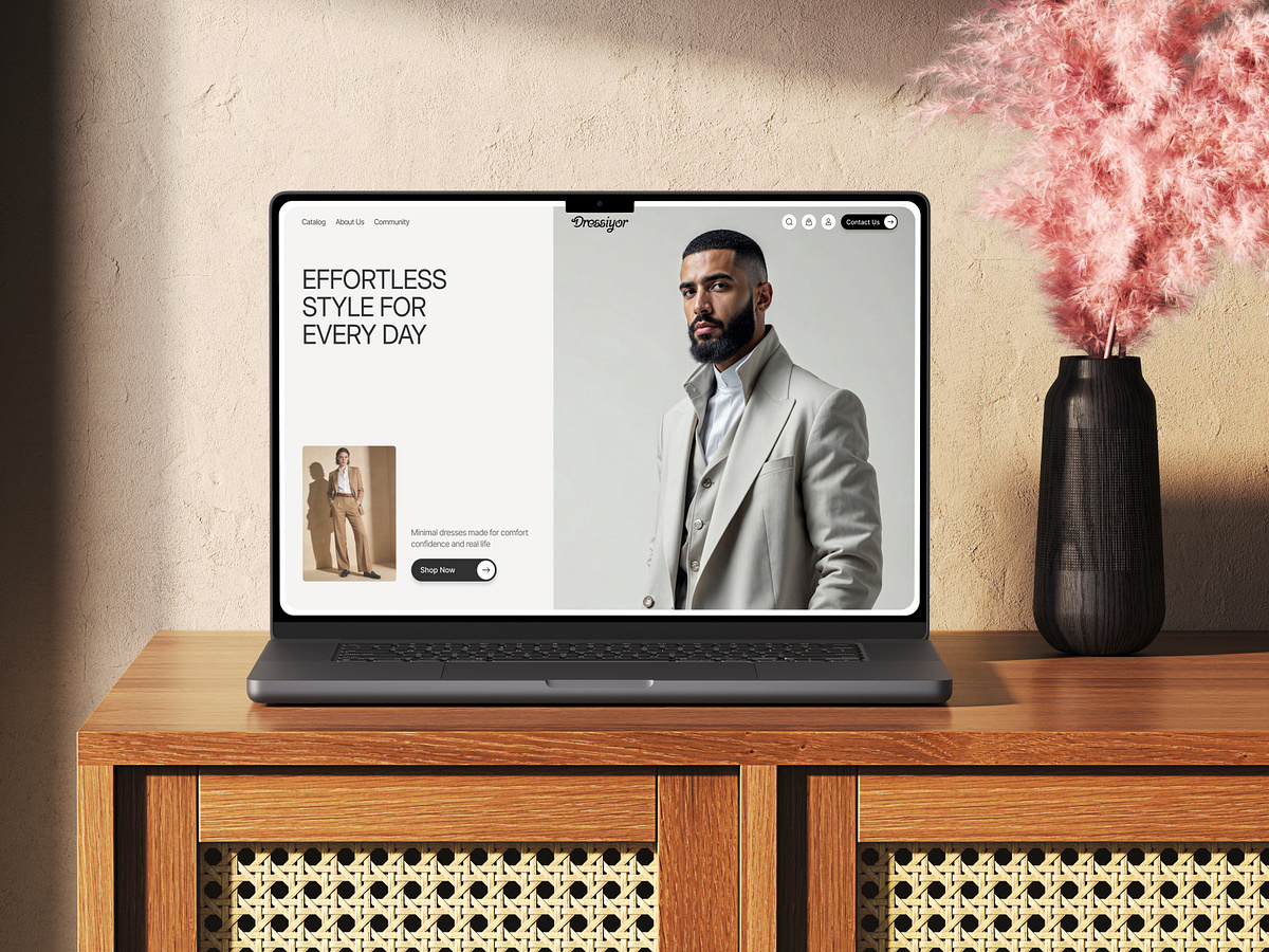 E-commerce Fashion Clothing Store Website | Header Design Image 4