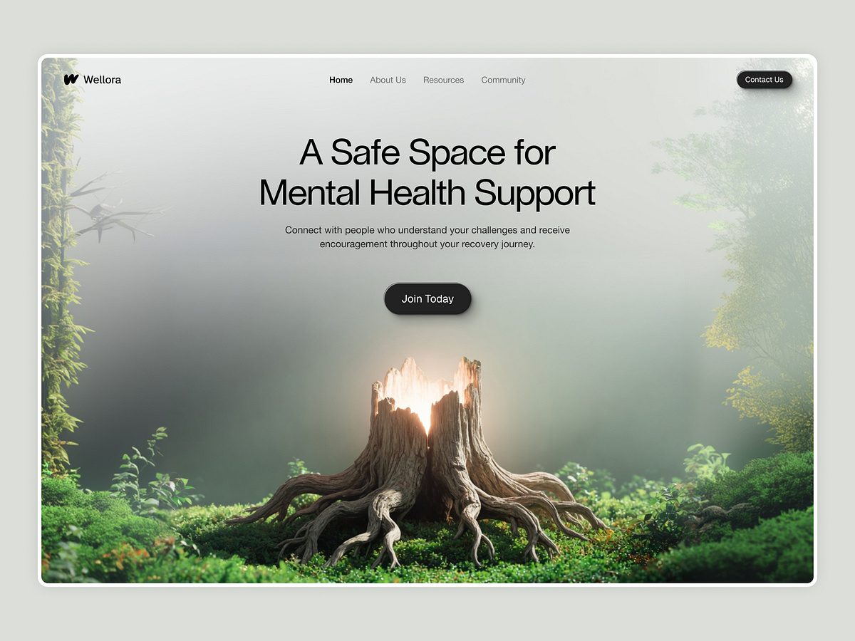 Mental Health Support Community Landing Page | Hero Section Image 4