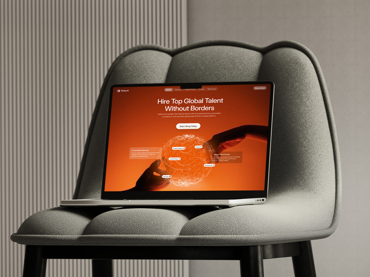 AI-Powered Global Hiring Platform Landing Page | Hero Section Image 0