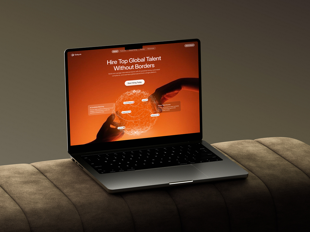 AI-Powered Global Hiring Platform Landing Page | Hero Section Image 3