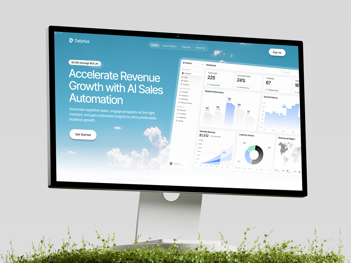 AI Sales Automation Platform Website Hero Section