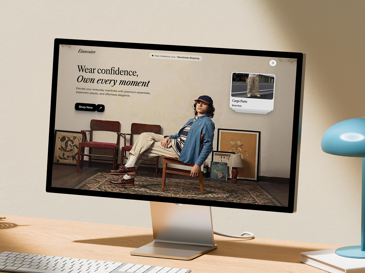Luxury Fashion Website | E-commerce | Hero Section Image 3