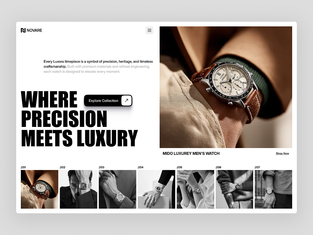 Luxury Watch Brand Website | Product Showcase