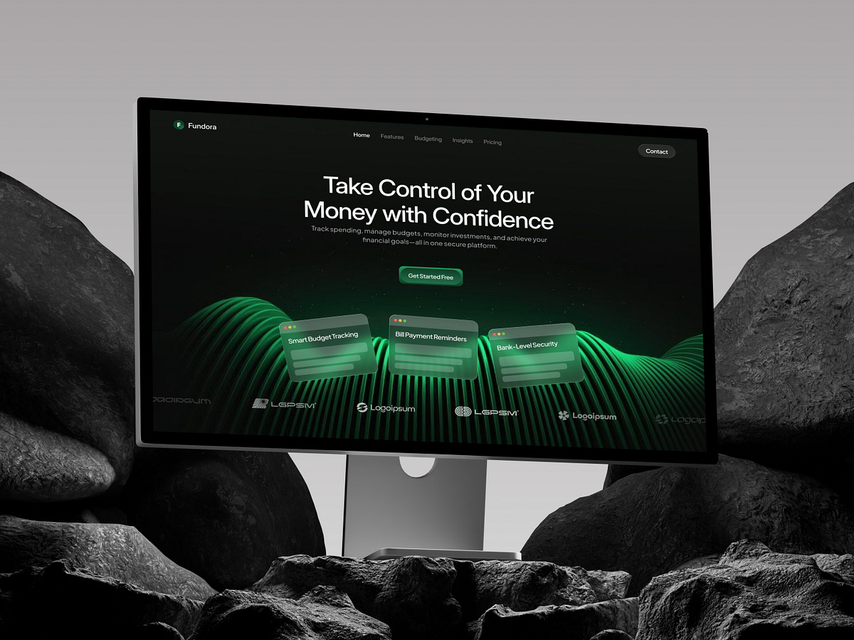 Personal Finance Management Hero Section | Fintech Platform Image 0