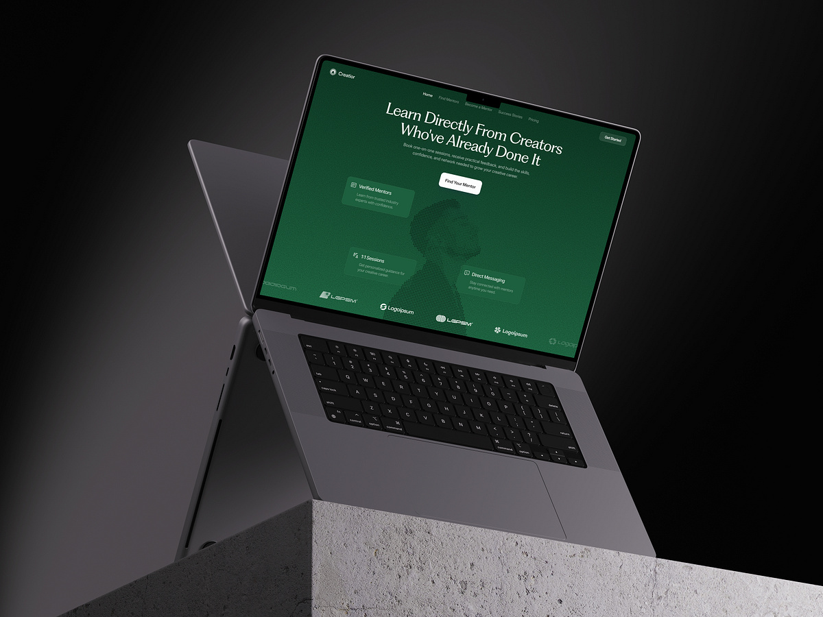 Creator Mentorship Marketplace Website Hero Section Image 1