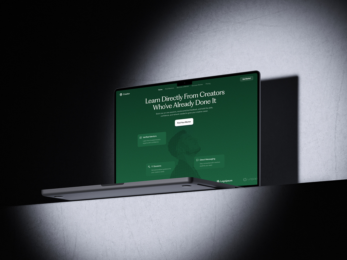 Creator Mentorship Marketplace Website Hero Section Image 2