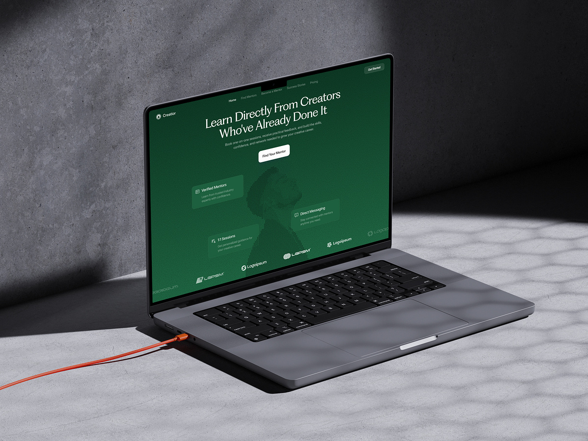 Creator Mentorship Marketplace Website Hero Section Image 3