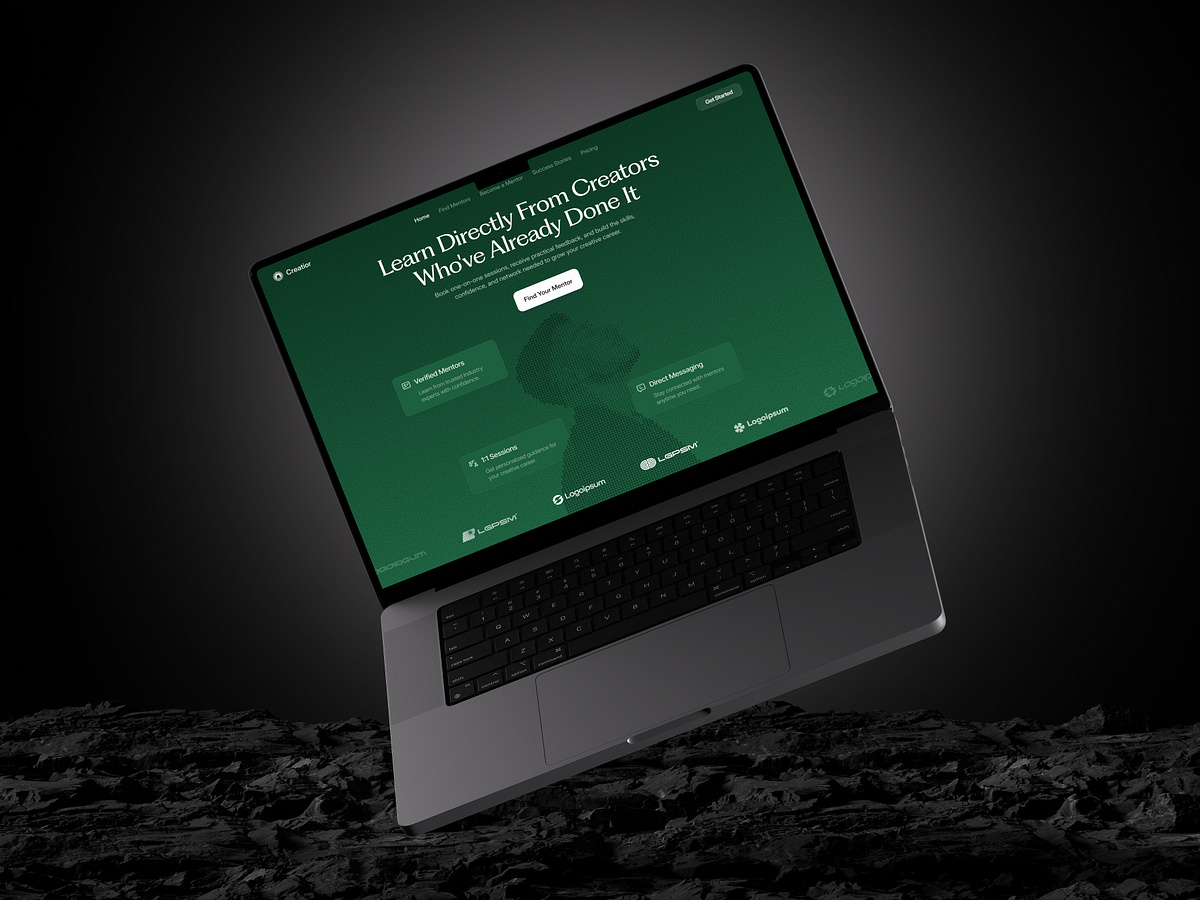 Creator Mentorship Marketplace Website Hero Section Image 4