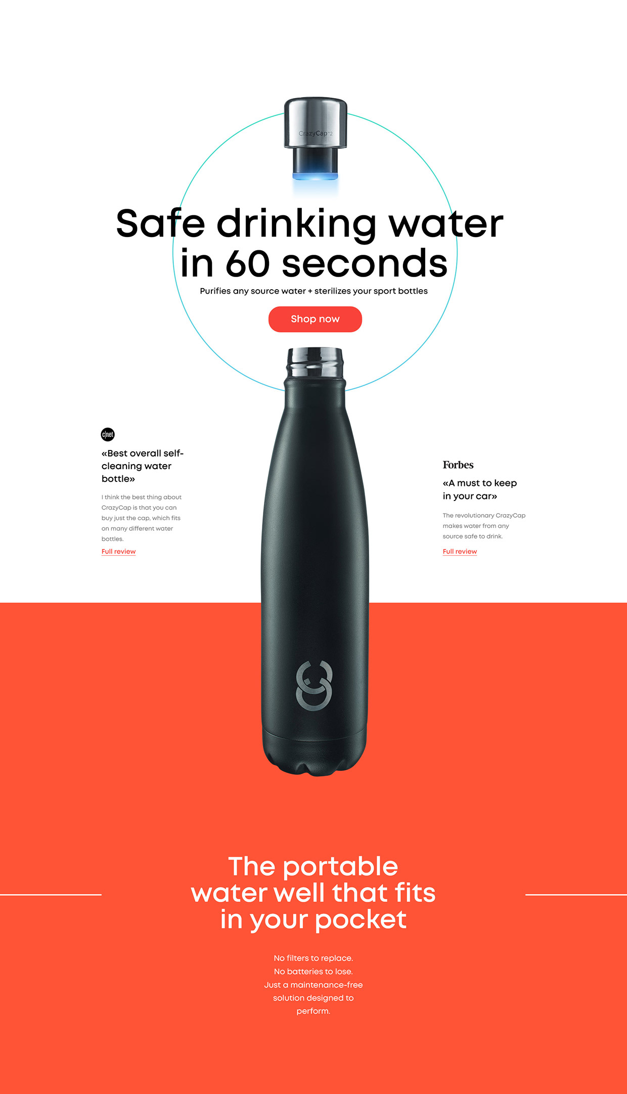 CrazyCap Bottle - website concept Image 0