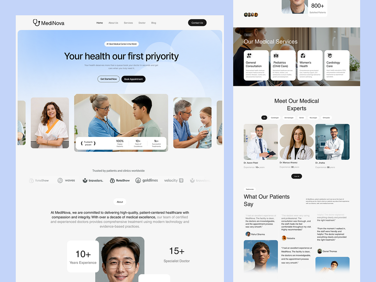 Modern Medical & Healthcare Website