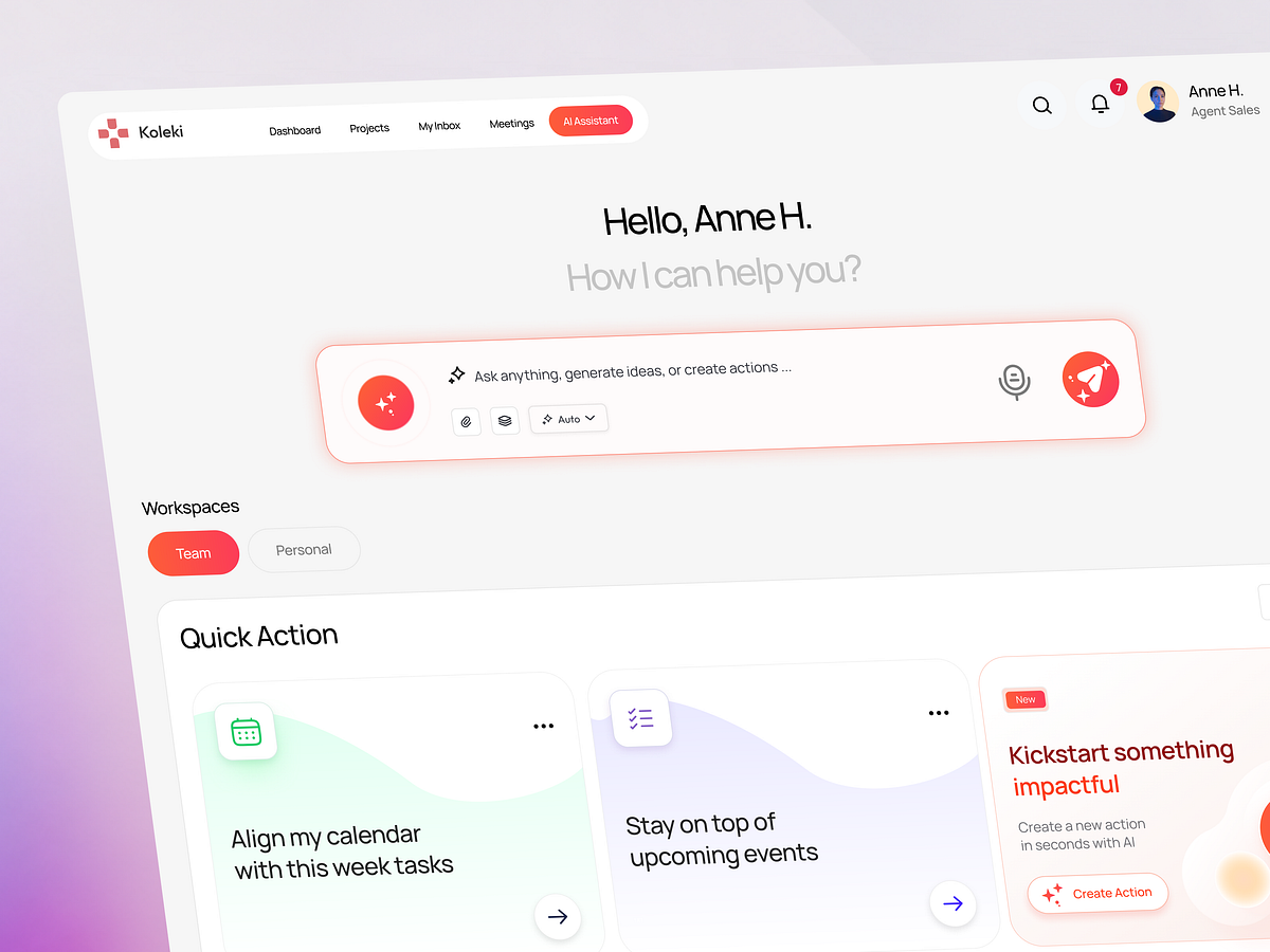 Koleki – AI Task Management Dashboard Image 0