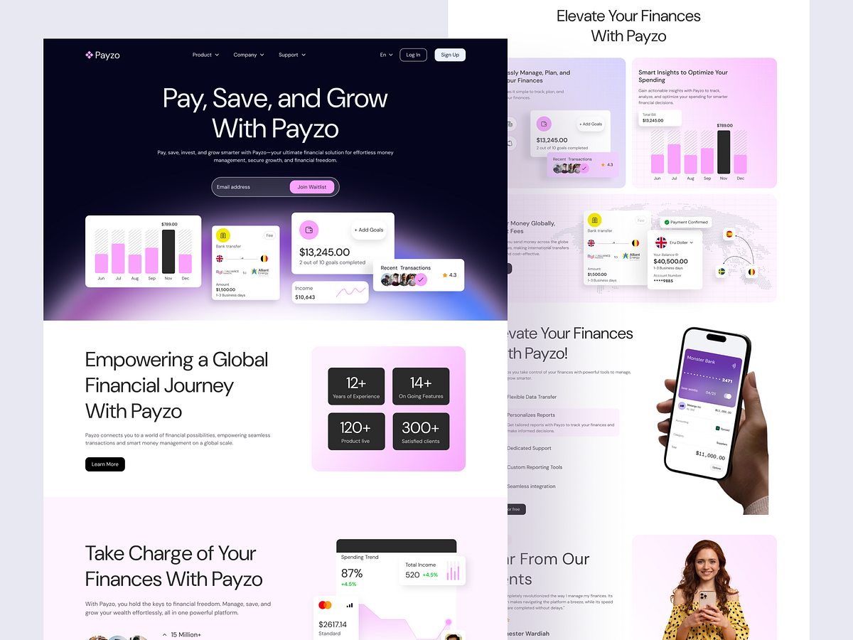 Fintech SaaS Software Landing Page