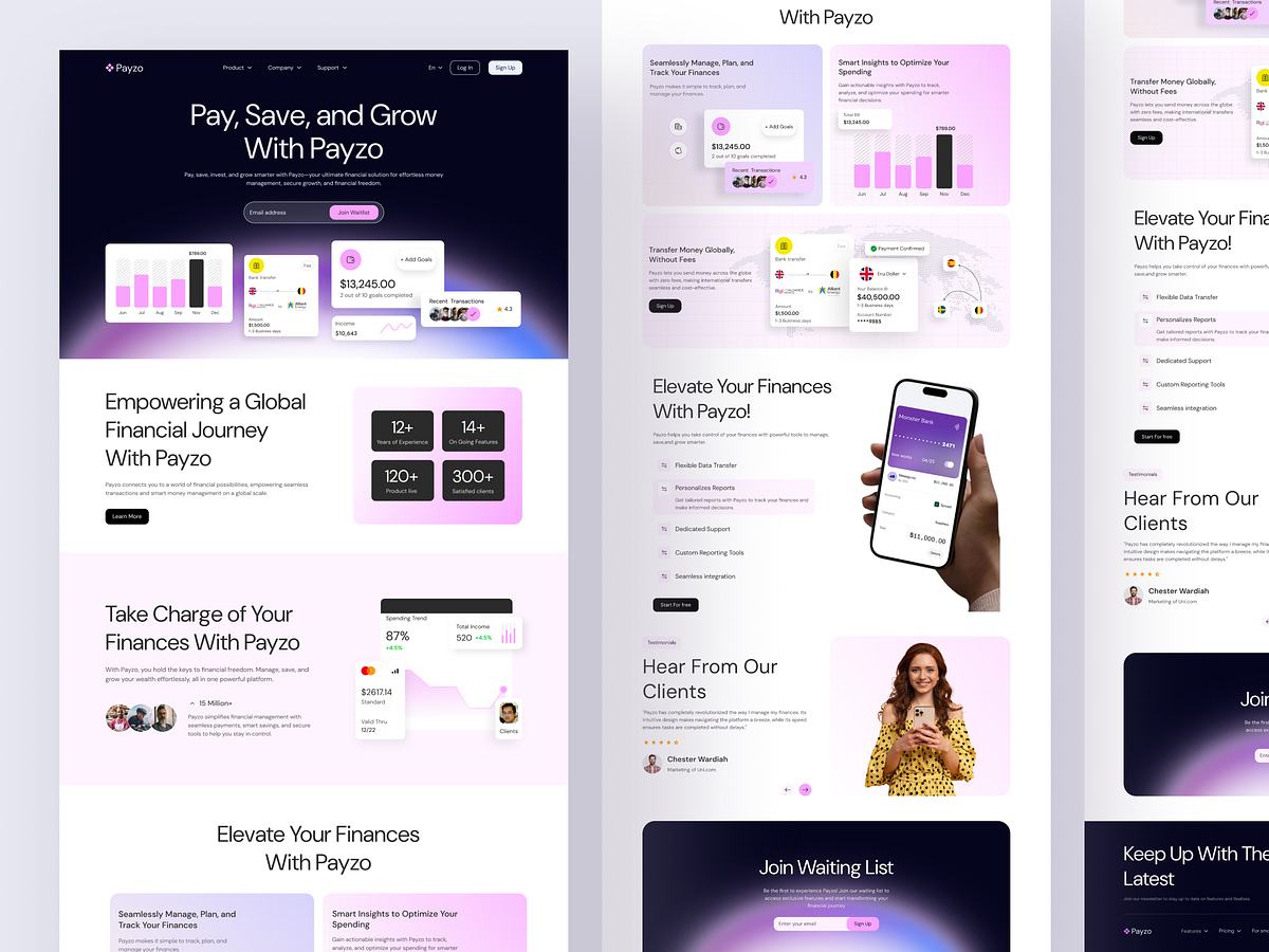 Fintech SaaS Software Landing Page Image 0