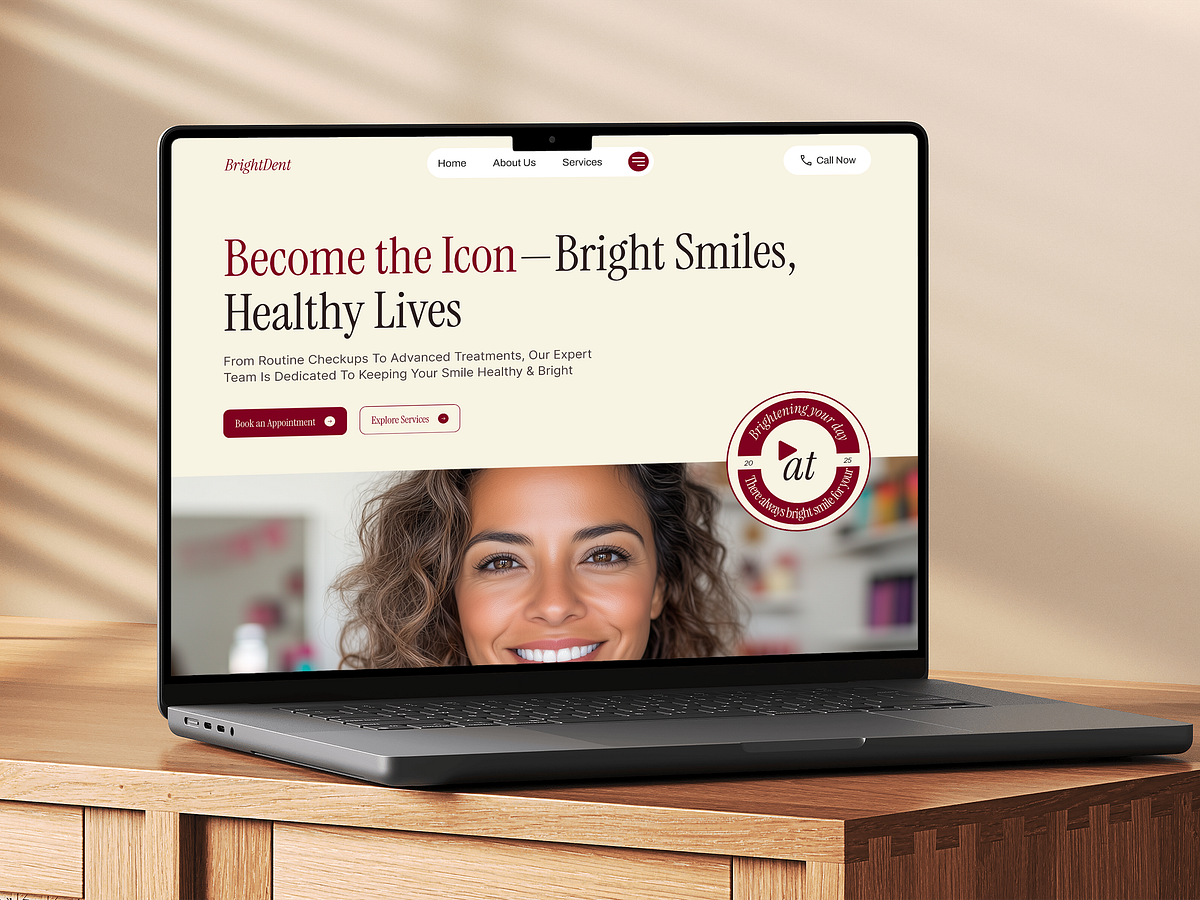 BrightDent - Dental Care Landing Page Design Image 0
