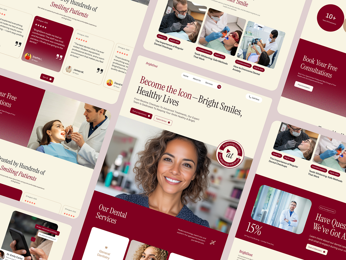 BrightDent - Dental Care Landing Page Design Image 3