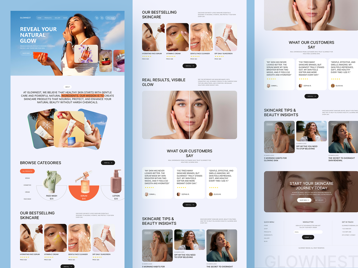Fashion Beauty Products Website UI/UX