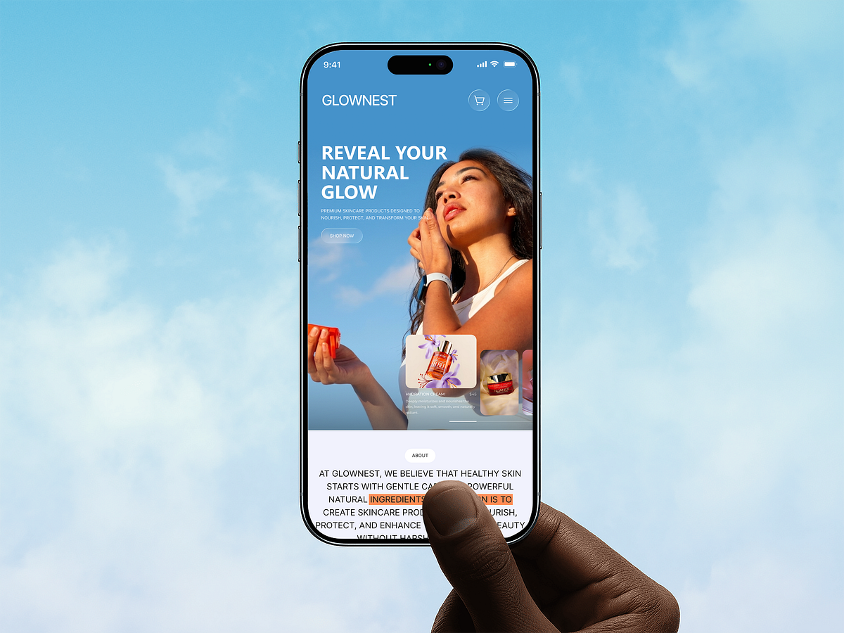 Fashion Beauty Products Website UI/UX Image 0