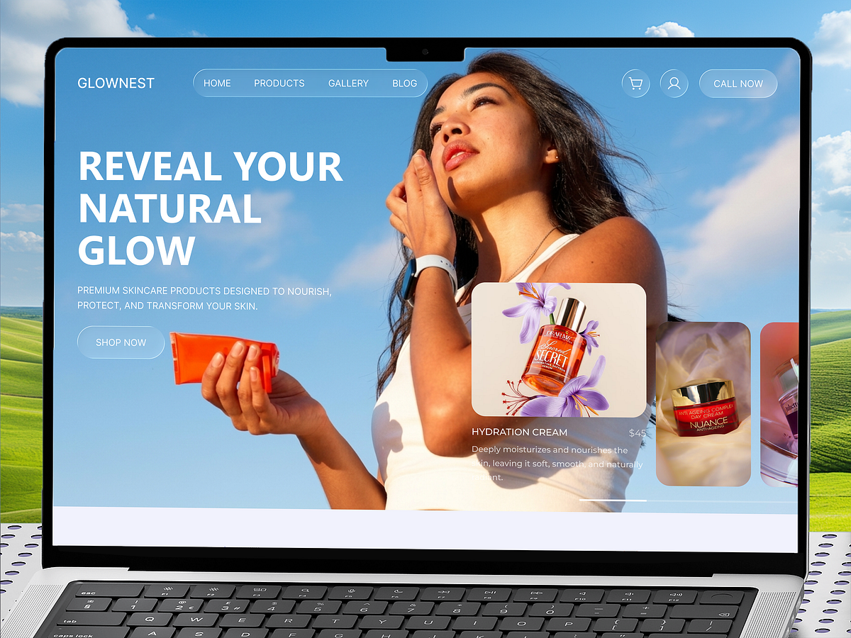 Fashion Beauty Products Website UI/UX Image 1