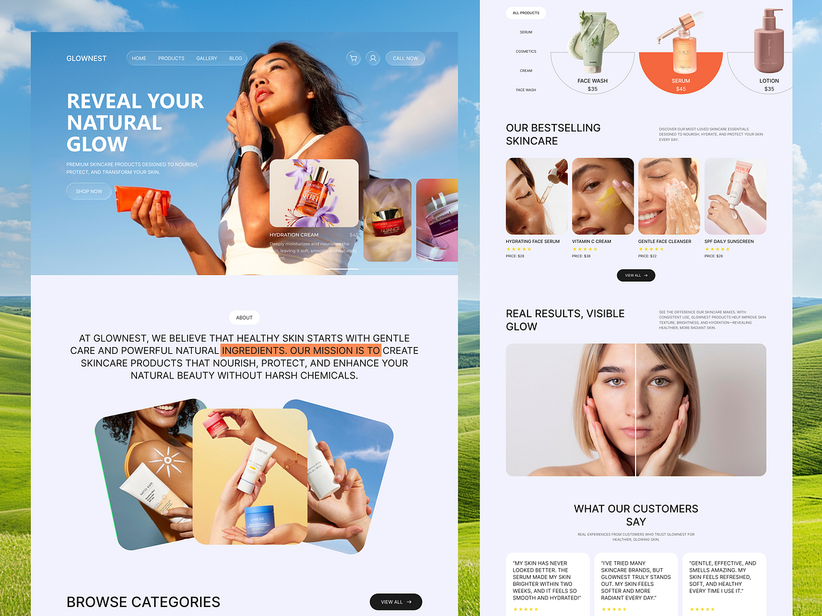 Fashion Beauty Products Website UI/UX Image 2