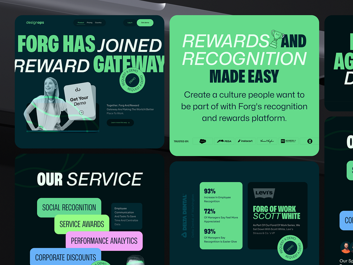 Recognition and rewards website Design