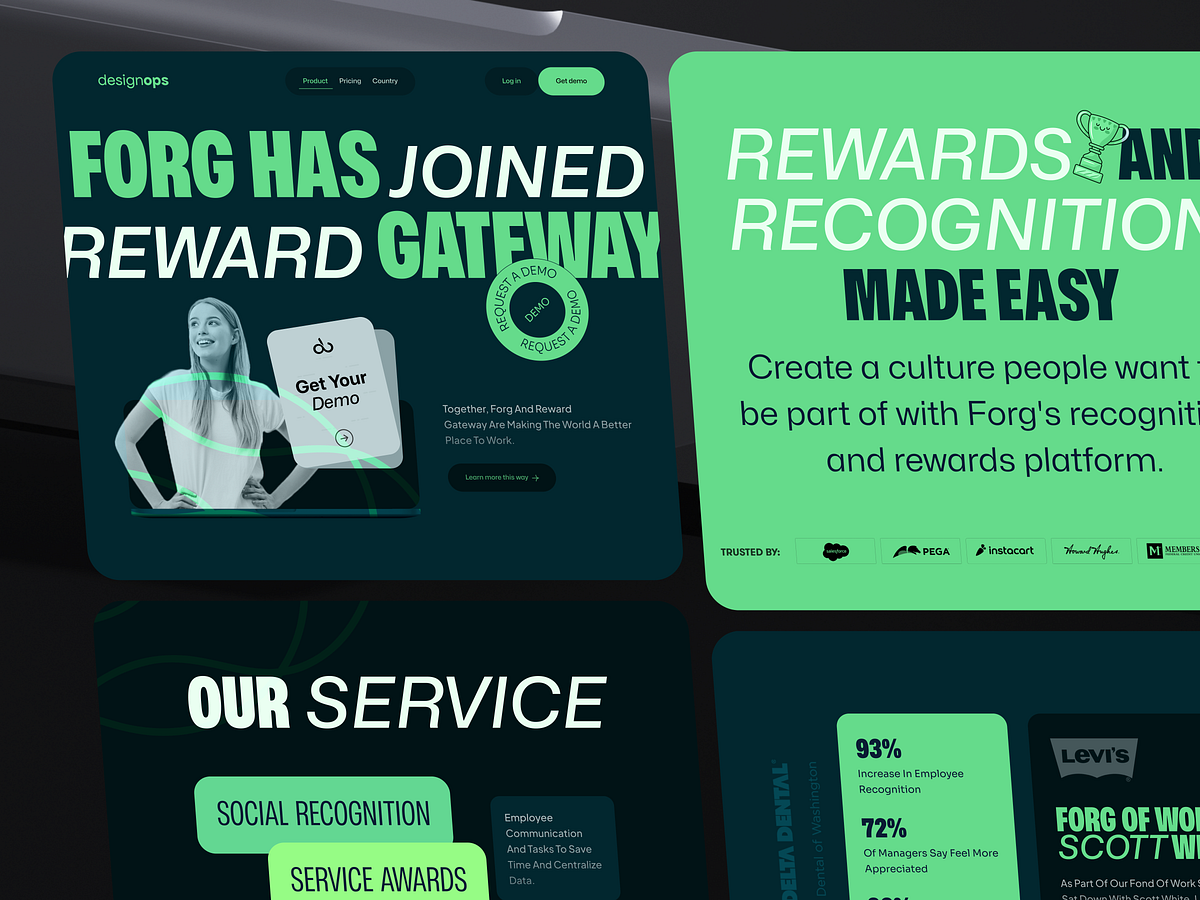 Recognition and rewards website Design Image 1