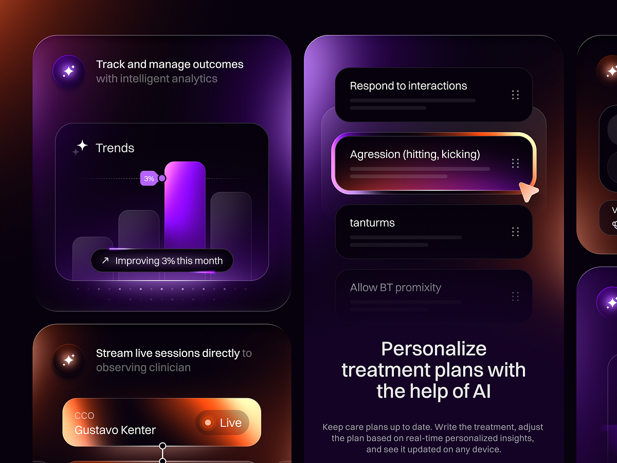 AI-Powered ABA Practice Management tool- Bento card