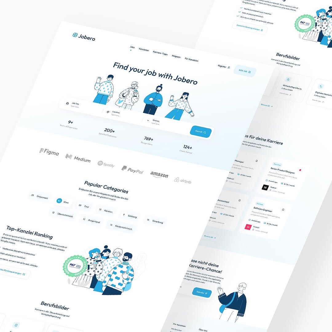 Jobero - Job Portal Web Layout Design
