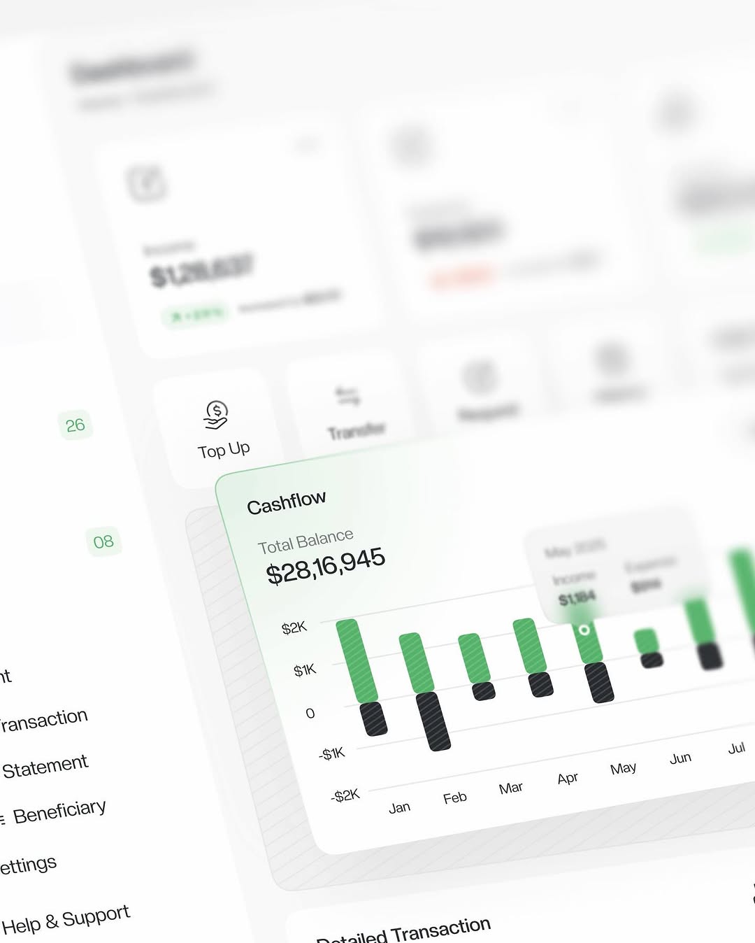 Fingo is a finance management dashboard focused on expense tracking, savings overview, and transaction visibility - all wrapped in a calm, minimal interface.

#UIDesign
#DashboardDesign
#FintechUI
#ExpenseTracker
#ProductDesign Image 1