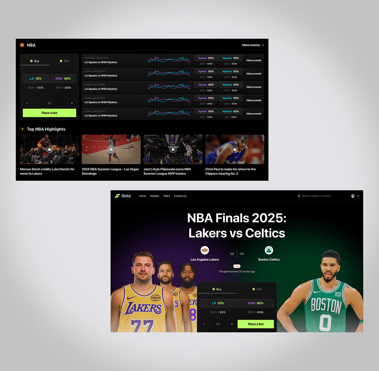Strike. Web Application Design Image 7