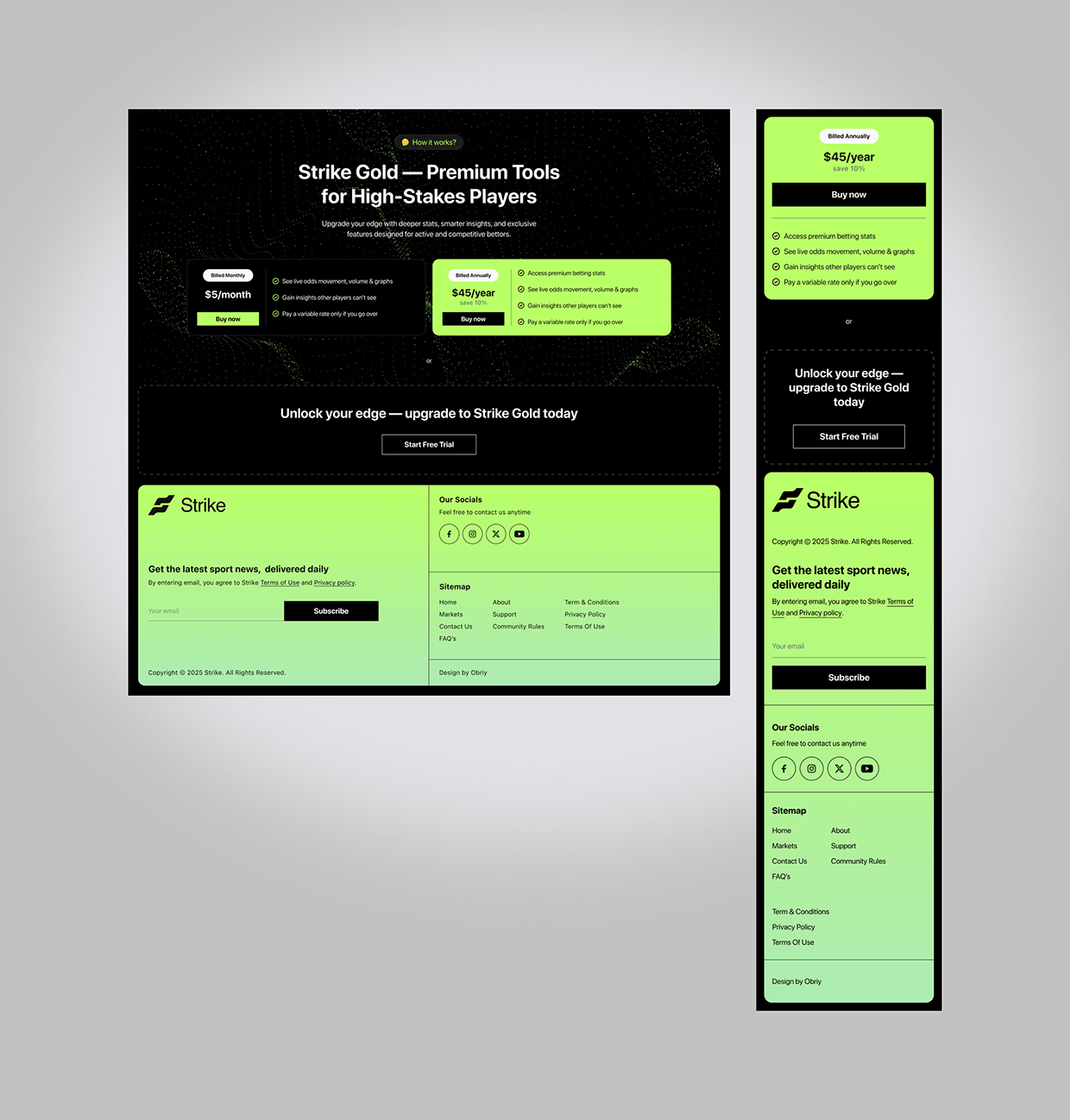 Strike. Web Application Design Image 11