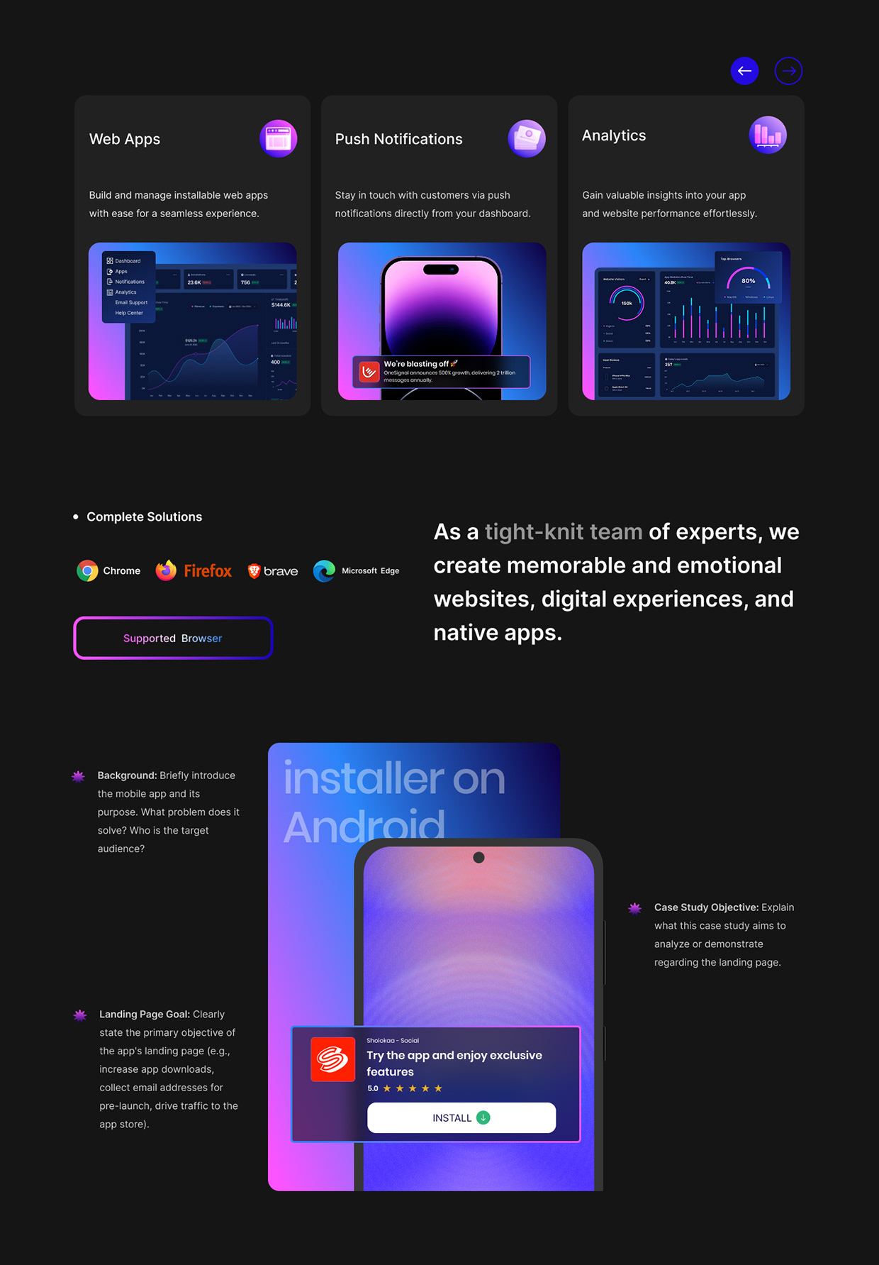 Mobile Apps landing page Case Study Image 0