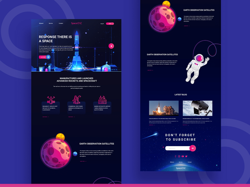 Spaceone landing page design on Behance