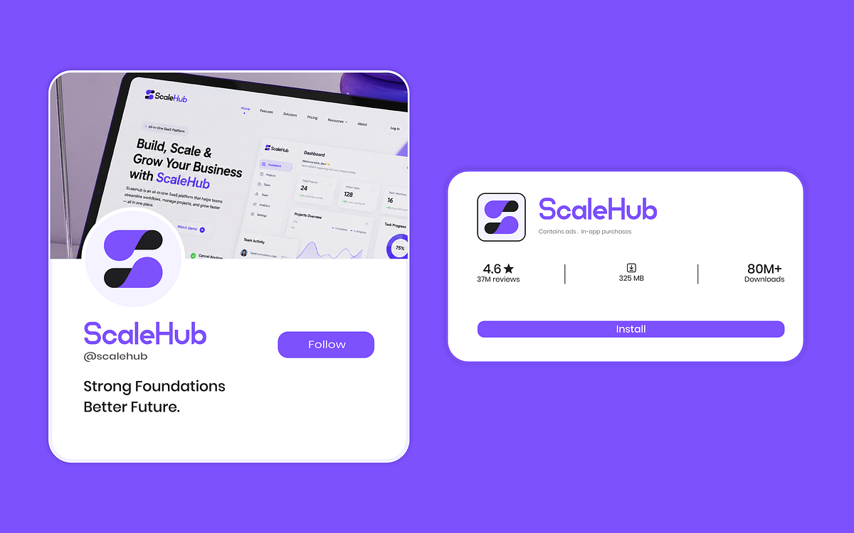 ScaleHub - SaaS Branding & UI/UX System Image 2