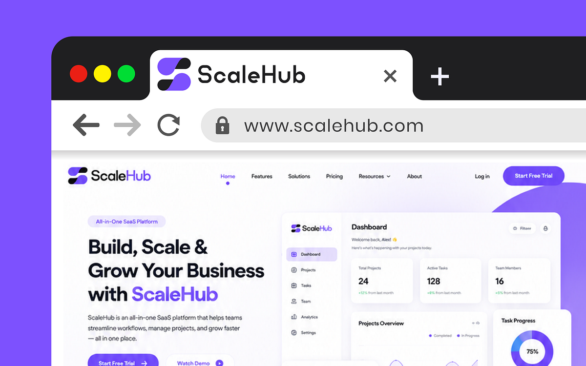 ScaleHub - SaaS Branding & UI/UX System Image 3
