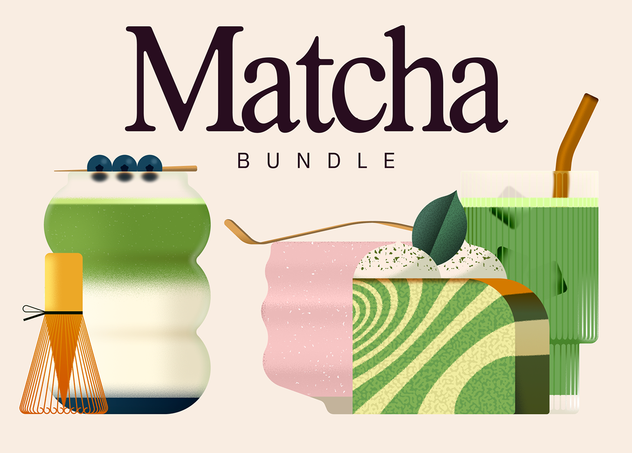 Matcha Illustration bundle