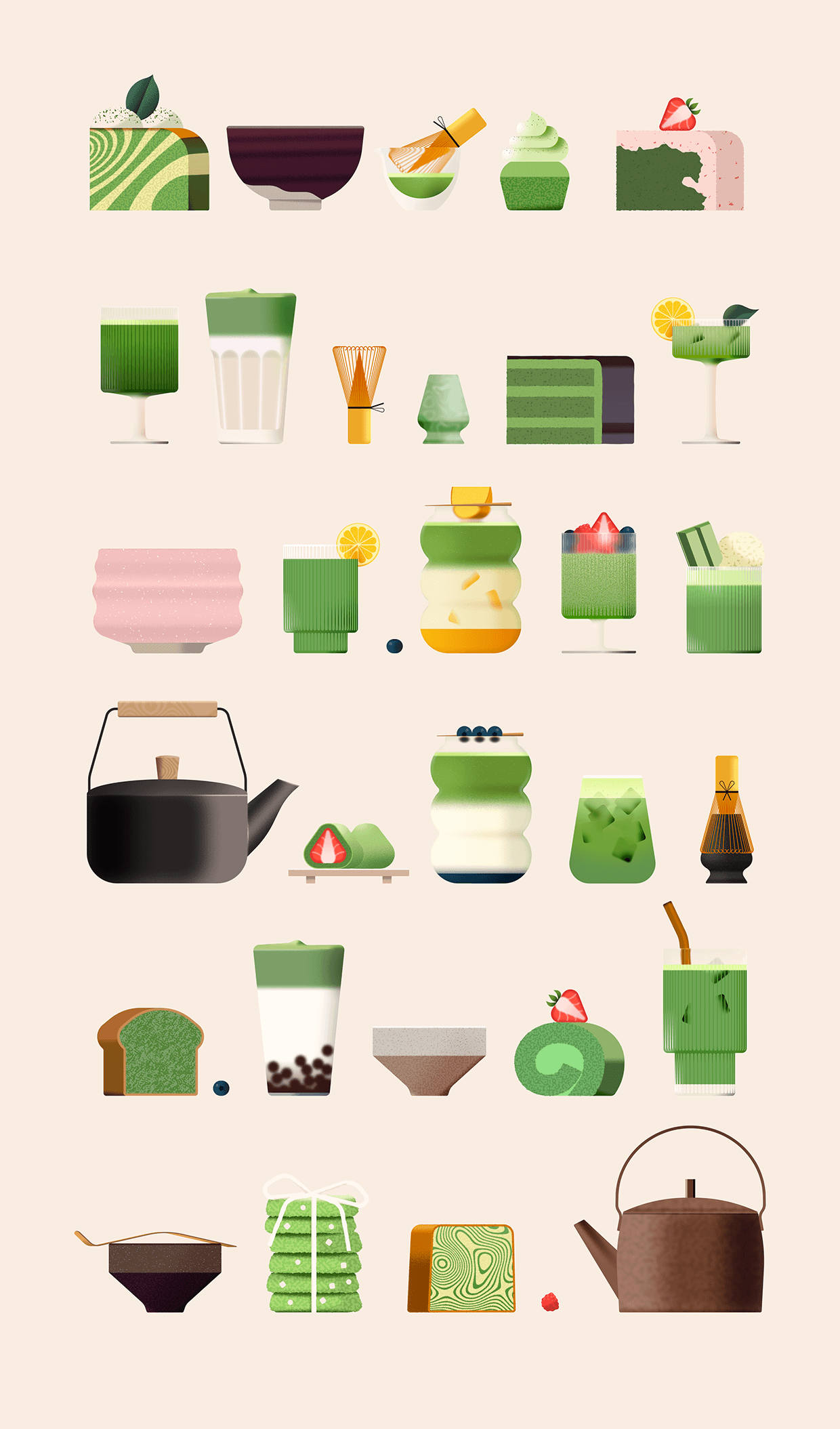 Matcha Illustration bundle Image 0
