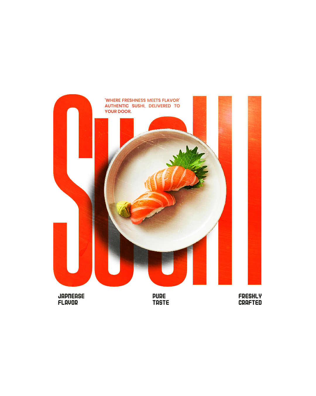 Sushi Delivery Poster – Premium Japanese Food Branding Design