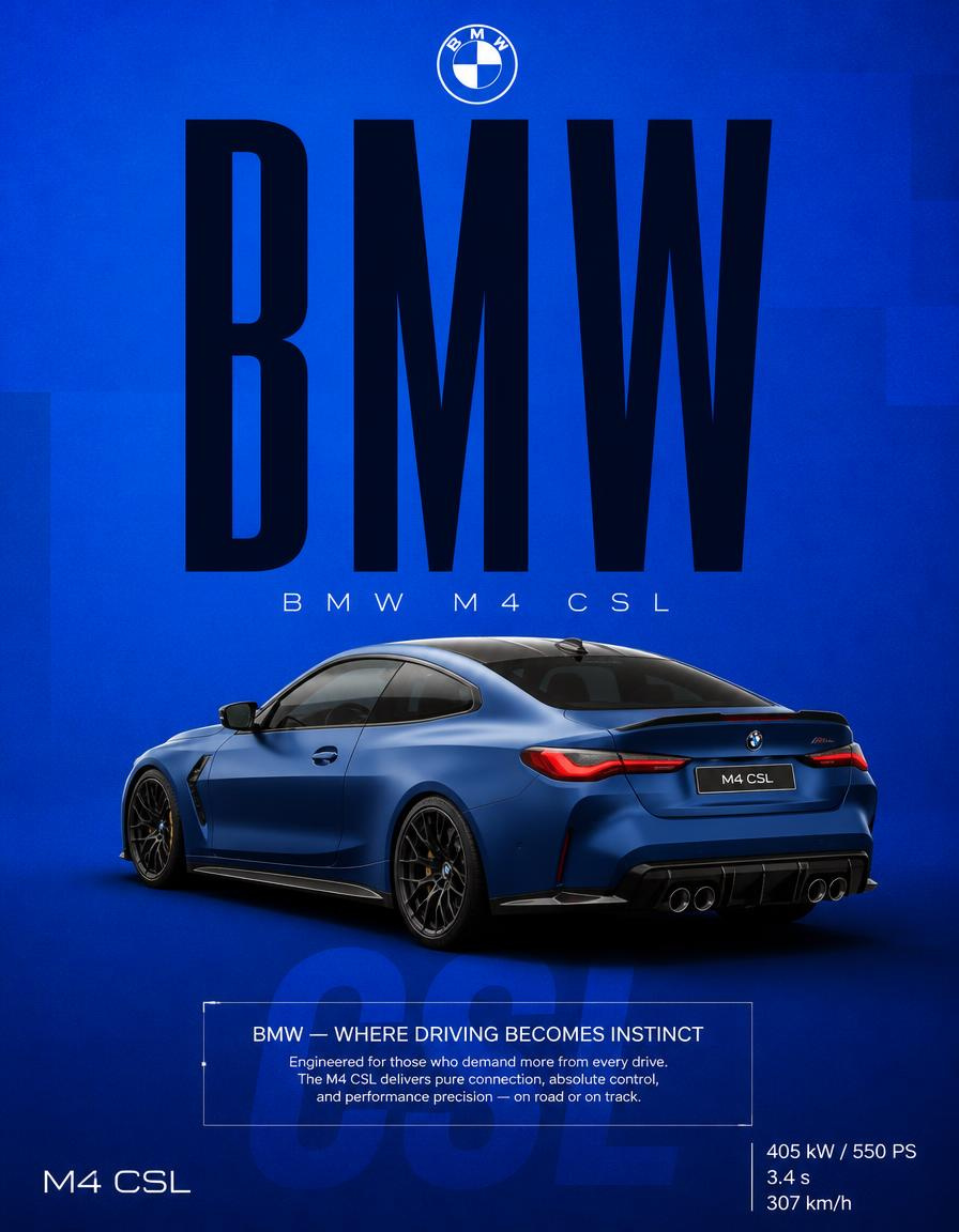 BMW M$ csl poster Image 0