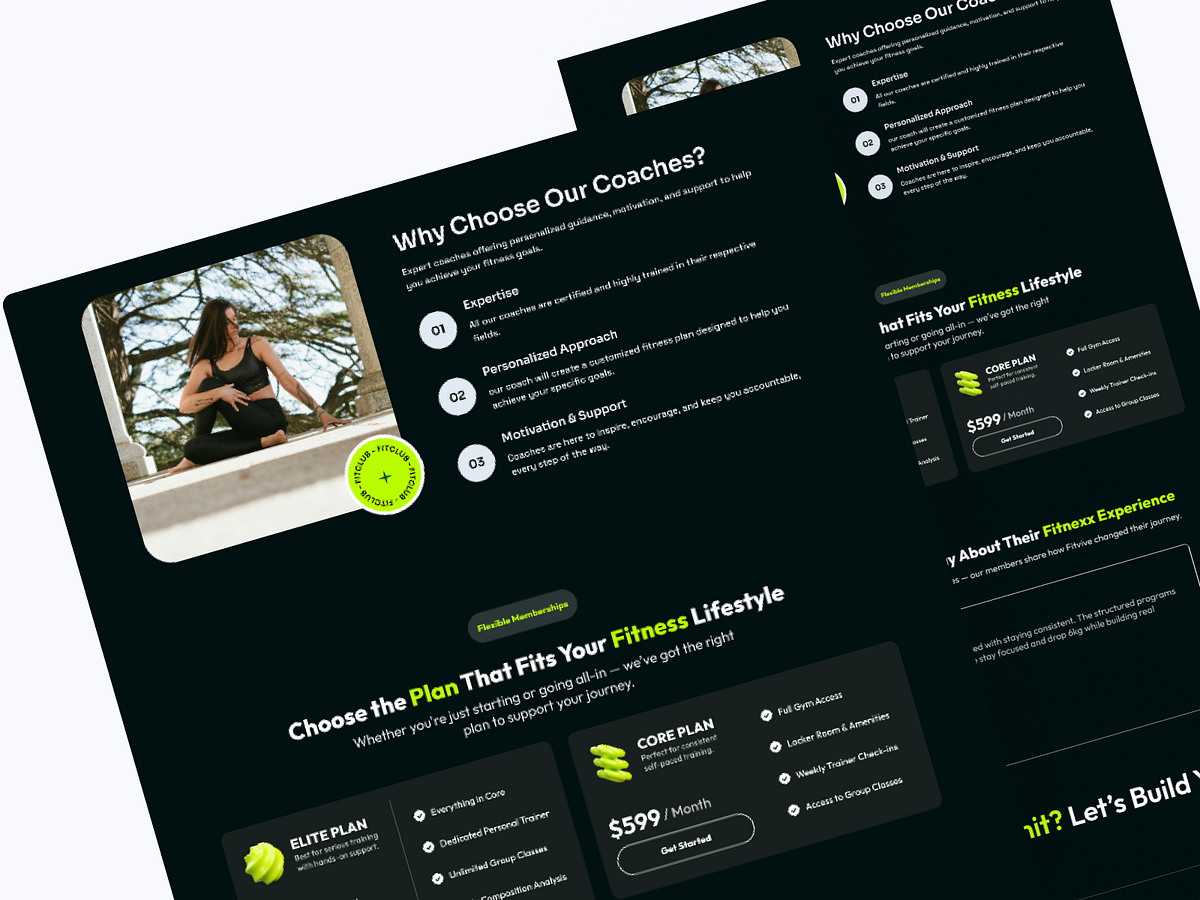 Fitable Fitness Website Design Image 2