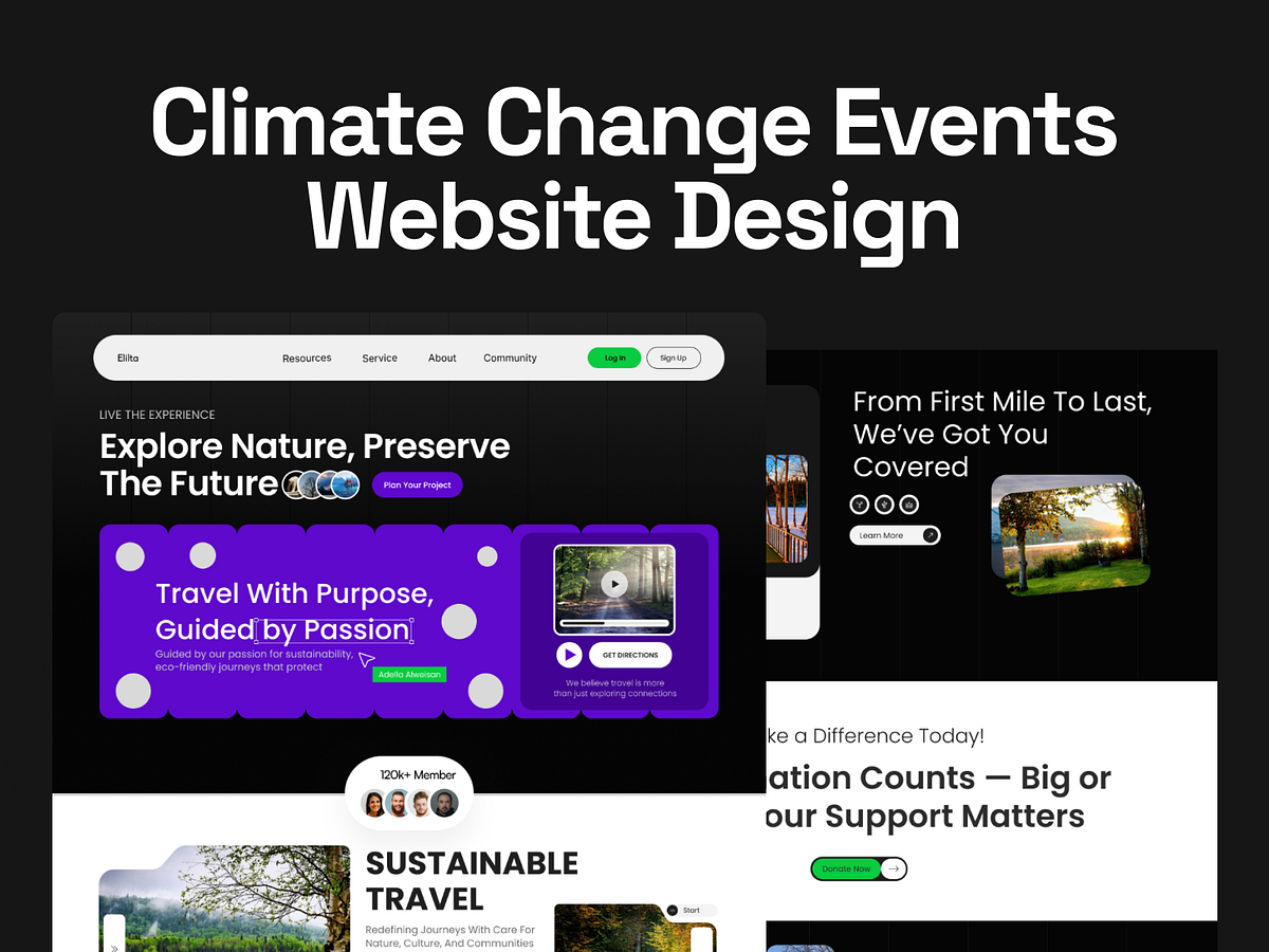 🌍 Climate Change Events — Modern & Engaging Website Design