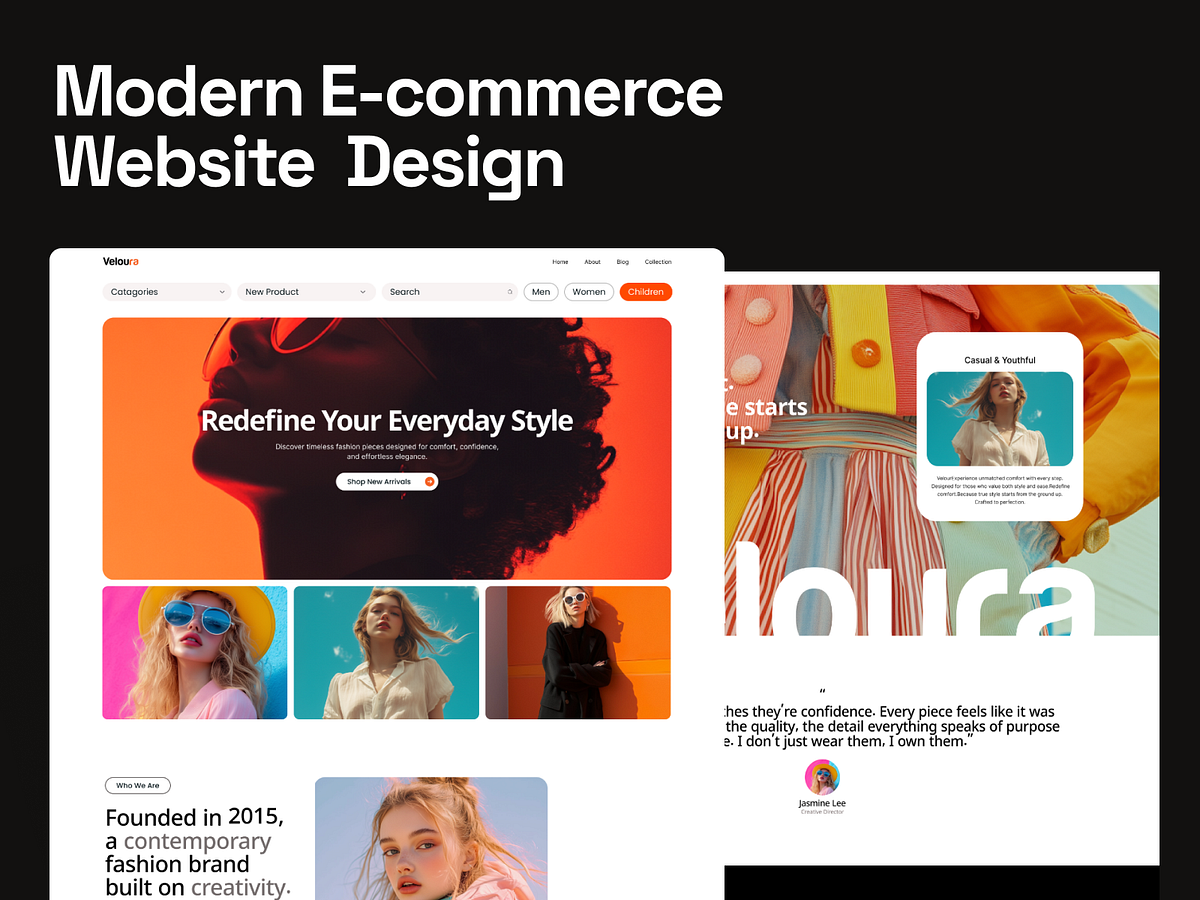 E-Commerce Clothing Store Website Design— Stylish & Modern