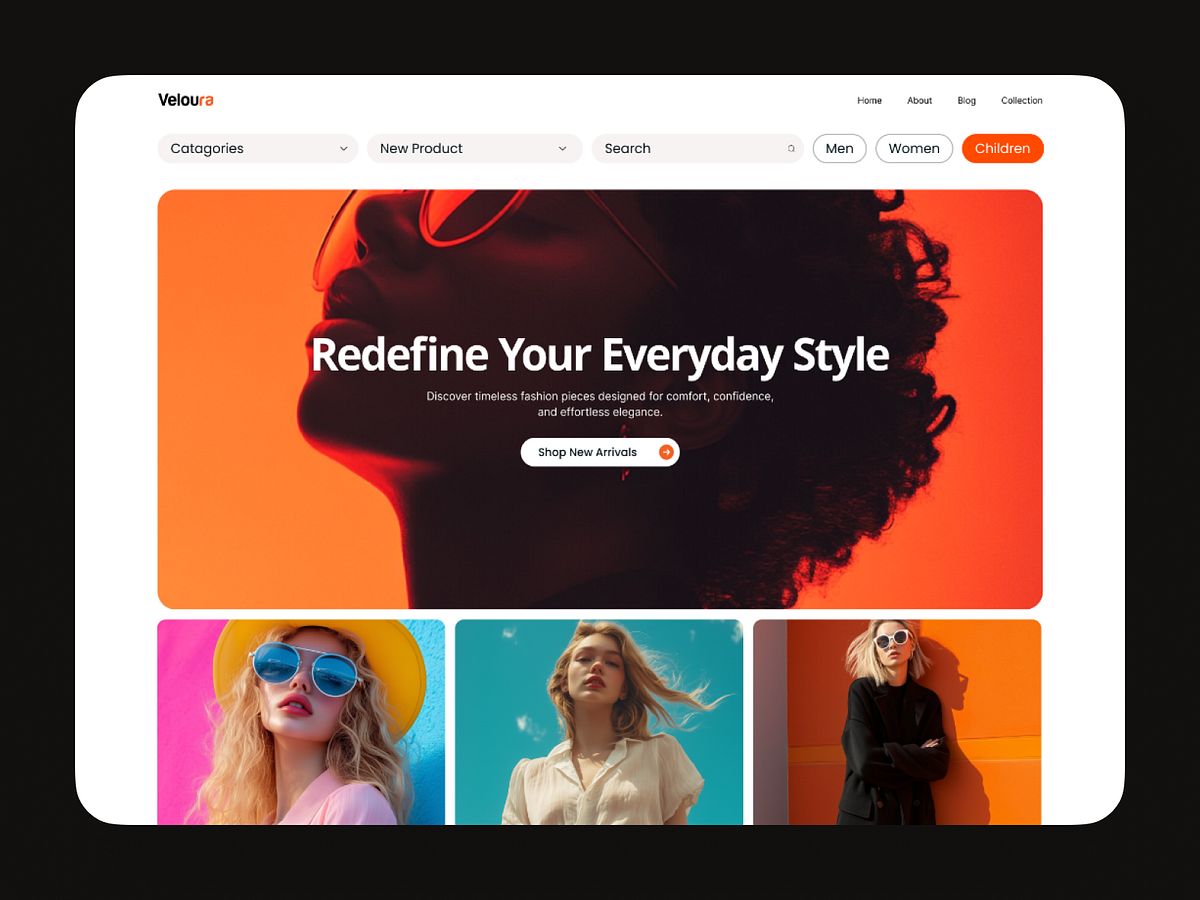 E-Commerce Clothing Store Website Design— Stylish & Modern Image 0