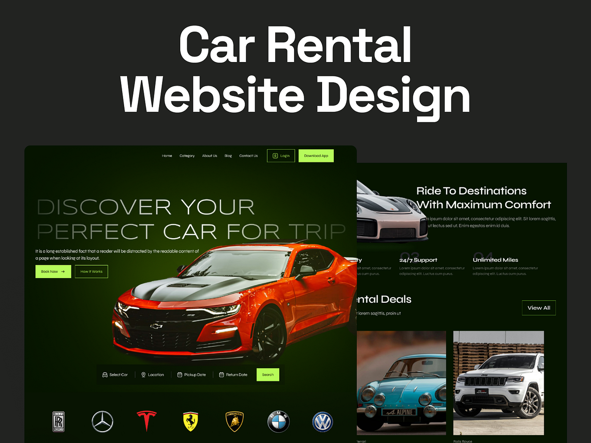 Car Rental Website Design – Drive with Ease